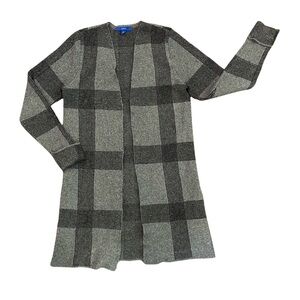 APT. 9 Women's Buffalo Striped Stretchy Cozy Business Casual Cardigan